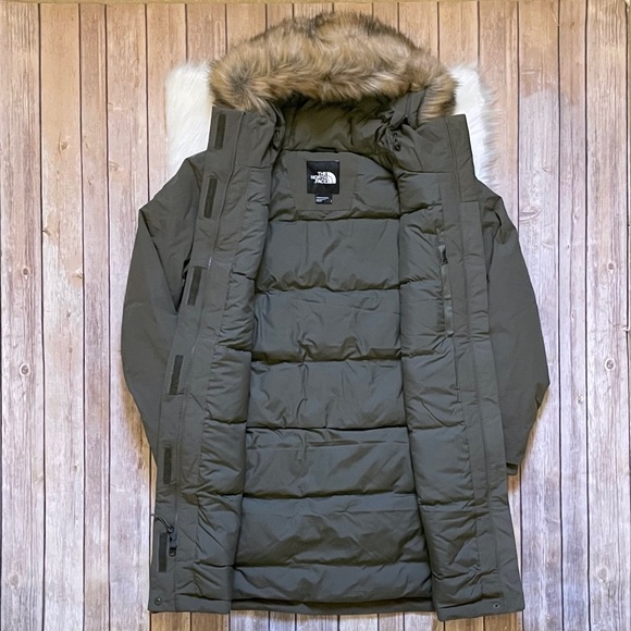 The North Face Women’s Arctic Parka Coat In New Taupe Green - Picture 4 of 8